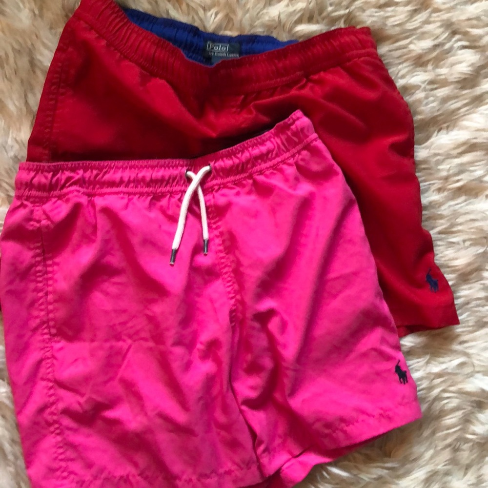 Boys POLO RALPH LAUREN swim trunks Med 10-12 BONUS